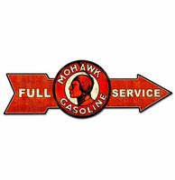 Retro Mohawk Gasoline Full Service Pijl Vintage Look Zwaar Metalen Bord 80 x 27 cm - thumbnail