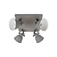 Urban Interiors Industrial Spot 4-lichts Plafondlamp Vintage Grey