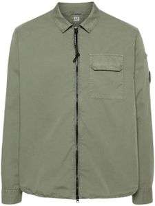 C.P. Company chemise en gabardine à fermeture zippée - Vert