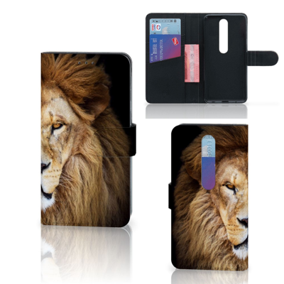 Nokia 6.1 (2018) Telefoonhoesje met Pasjes Leeuw Nokia 6.1 (2018) Telefoonhoesje met Pasjes Leeuw