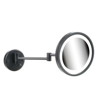 Geesa Mirror Scheerspiegel 2-armig met LED-verlichting 3x vergrotend ø 215 mm Zwart