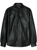 John Elliott chemise en cuir - Noir