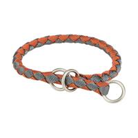 TRIXIE HALSBAND HOND CAVO HALFSLIP ROEST / GRAFIET GRIJS 25-31X1,2 CM