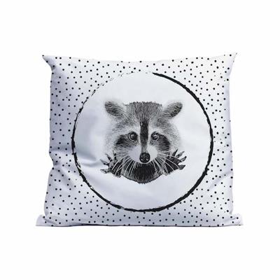 Kussen Raccoon 60x60cm. 100% Cotton Complete set