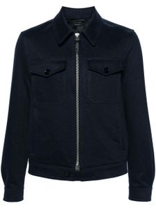 TOM FORD straight-point collar shirt jacket - Bleu