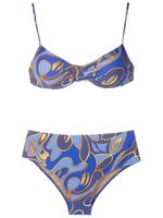 Lygia & Nanny bikini à imprimé graphique - Bleu