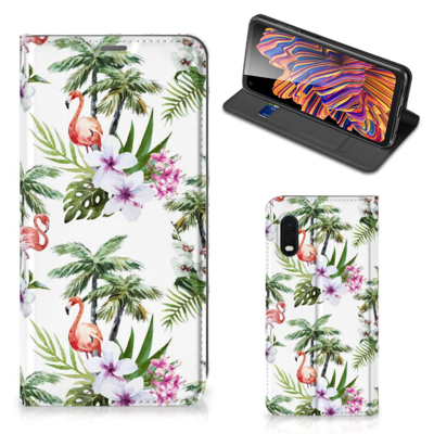 Samsung Xcover Pro Hoesje maken Flamingo Palms Samsung Xcover Pro Hoesje maken Flamingo Palms