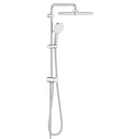 GROHE Tempesta 250 Cube Regendoucheset - 73.6cm - hoofddouche - 25cm - vierkante handdouche - 3 straalsoorten - met omstelkraan - chroom 26977001 - thumbnail