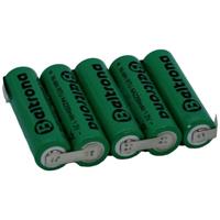 Beltrona RTU5AAZ Accupack 5x Mignon (AA) Z-soldeervlag NiMH 6V 2200 mAh