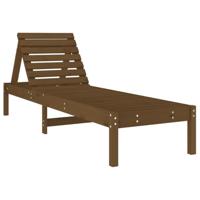 vidaXL Ligbed 199,5x60x74 cm massief grenenhout bruin, tuinstoel, terrasmeubel, zonnebed, tuinmeubel, ligstoel, tuinbed, ligbed tuin, ligstoel tuin