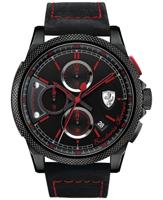 Scuderia Ferrari Mod. Formula Italia S - 830273 - Herenhorloge met Chronograaf (Rood, Zwart, Leer)