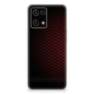 OPPO Reno7 4G TPU bumper Geruit Rood