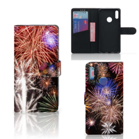 Huawei Y7 Pro | Y7 Prime (2019) Wallet Case met Pasjes Vuurwerk