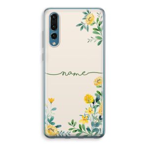 Gele bloemen: Huawei P20 Pro Transparant Hoesje