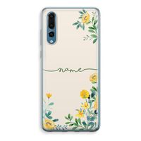 Gele bloemen: Huawei P20 Pro Transparant Hoesje - thumbnail