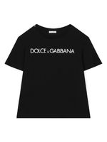 Dolce & Gabbana Kids t-shirt en coton à logo imprimé - Noir