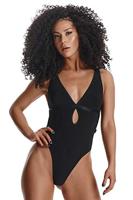 Demoniq Ondoorzichtige Body LX Collectie, zwart, L