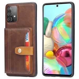 Samsung Galaxy A33 5G Retro Style Hoesje met Portemonnee - Bruin