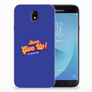 Samsung Galaxy J7 2017 | J7 Pro Siliconen hoesje met naam Never Give Up