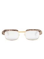 Gucci Eyewear lunettes de vue à monture rectangulaire - Marron