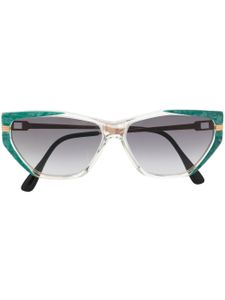 Saint Laurent Pre-Owned lunettes de soleil à monture ovale (années 1990) - Vert