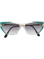 Saint Laurent Pre-Owned lunettes de soleil à monture ovale (années 1990) - Vert - thumbnail