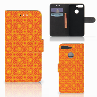 Huawei Y6 2018 Telefoon Hoesje Batik Oranje