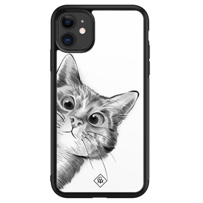 iPhone 11 glazen hardcase - Peekaboo