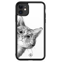 iPhone 11 glazen hardcase - Peekaboo