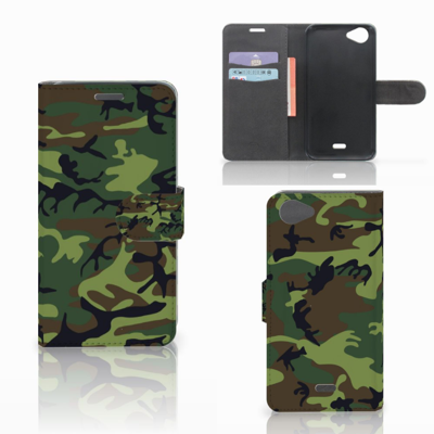 Wiko Rainbow Jam Telefoon Hoesje Army Dark