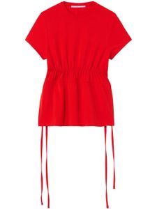 Proenza Schouler White Label t-shirt froncé à détail de laçage - Rouge