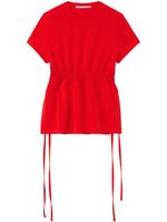 Proenza Schouler White Label t-shirt froncé à détail de laçage - Rouge