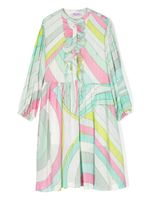 PUCCI Junior robe en coton à imprimé abstrait - Blanc