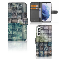 Wallet Case met Pasjes Samsung Galaxy S22 Spijkerbroeken - thumbnail