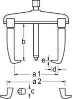 Gedore 1438484 Poelietrekkerset Aantal haken: 3 - thumbnail