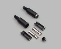 BKL Electronic 0204005 Miniatuur-DIN-connector Stekker, recht Aantal polen: 7 Zwart 1 stuk(s)