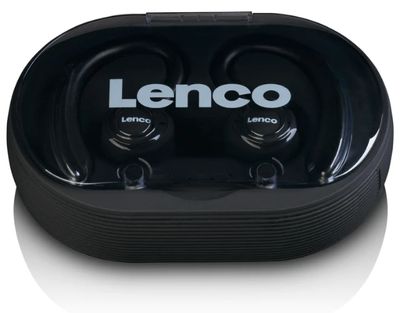 Lenco EPB-460BK hoofdtelefoon/headset Hoofdtelefoons True Wireless Stereo (TWS) oorhaak Sporten Micro-USB Bluetooth Zwart