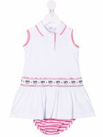 Chiara Ferragni Kids robe-polo Logomania - Blanc