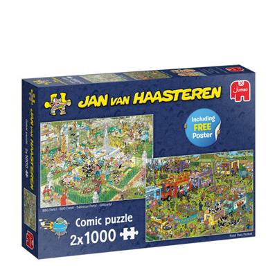 Jumbo legpuzzel Jan van Haasteren 2-in-1 Food Truck Festival 1000 stukjes Jumbo legpuzzel Jan van Haasteren 2-in-1 Food Truck Festival 1000 stukjes