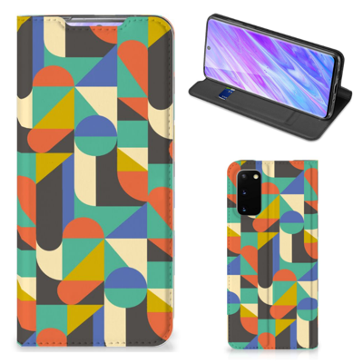 Samsung Galaxy S20 Hoesje met Magneet Funky Retro Samsung Galaxy S20 Hoesje met Magneet Funky Retro