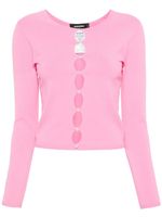 DSQUARED2 cardigan en maille à perles artificielles - Rose