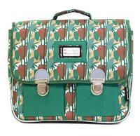 Les Deglingos schooltas junior 38 cm polyester groen