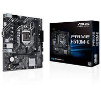 ASUS PRIME H510M-K, Intel H510 (LGA 1200) micro ATX-moederbord met PCIe 4.0, 32Gbps M.2-slot, Intel 1 Gb Ethernet, HDMI, D-Sub, USB 3.2 Gen 1 Type-A, SATA 6 Gbps, COM-header en RGB-header