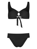 Fisico disc-detail logo-patch bikini - Noir