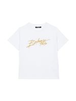 Balmain Kids t-shirt en coton à logo brodé - Blanc