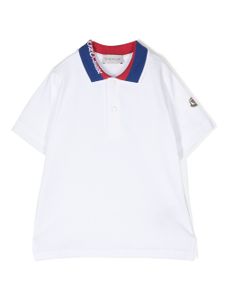 Moncler Enfant polo à col contrastant - Blanc