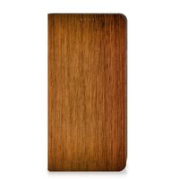 Nokia G22 Book Wallet Case Donker Hout - thumbnail