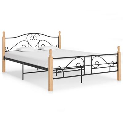 vidaXL Bedframe metaal zwart 140x200 cm vidaXL Bedframe metaal zwart 140x200 cm