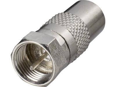 Renkforce F-Coax-adapter [F-stekker -Antennestekker 75 Ω] Zilver