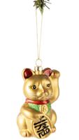 Nordic Light Kerstbal Maneki Neko 10 cm - thumbnail